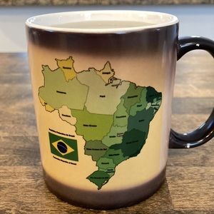 Brazil Map Magic Color Change Mug